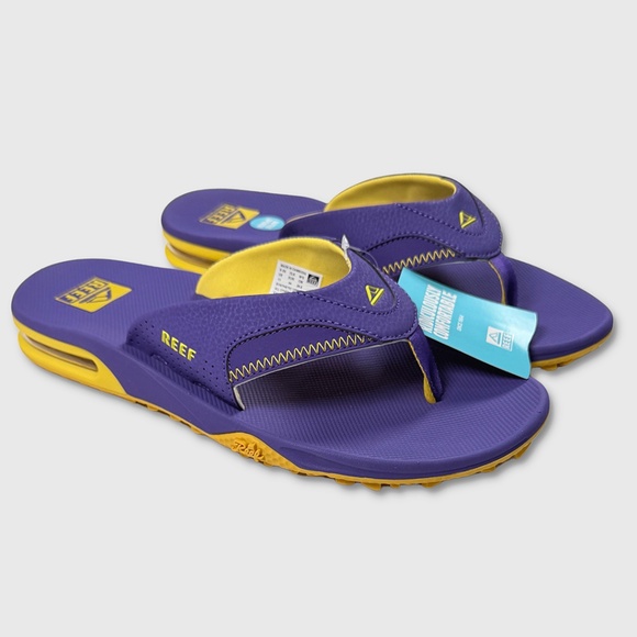 Reef Fanning Pregame / Tailgate Sandals  - NWT Mens 11 Purple / Gold #48771-FL5* main image 4